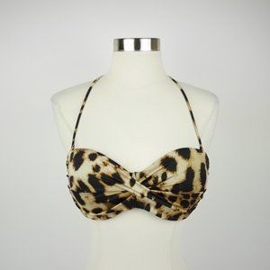 VICTORIA'S SECRET Swim Bikini Top Women's 34D Animal print padded push up top